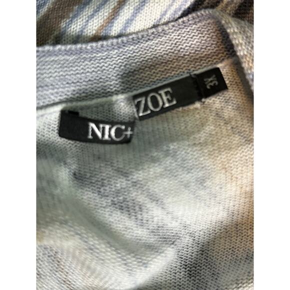 Nic + Zoe blue stripes lightweight tunic sweater size 3X - Picture 3 of 15